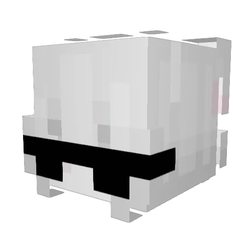 pookiebookieeee Minecraft avatar head, 3D render