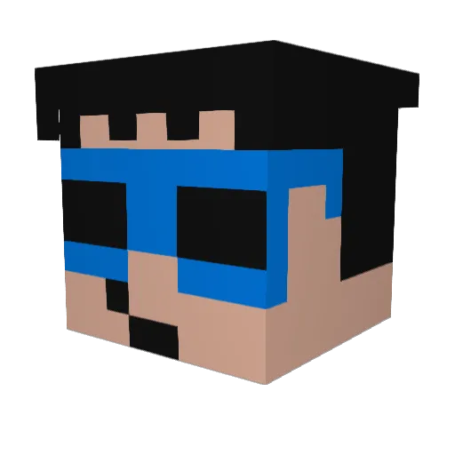 pookishhh Minecraft avatar head, 3D render