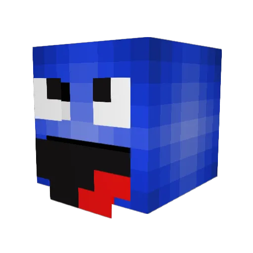 poollboy Minecraft avatar head, 3D render