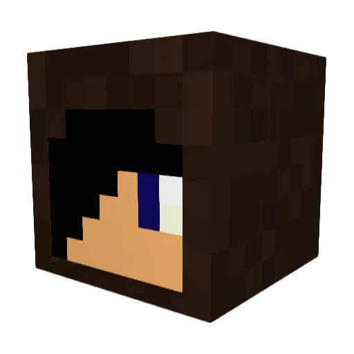 poomen Minecraft avatar head, 3D render