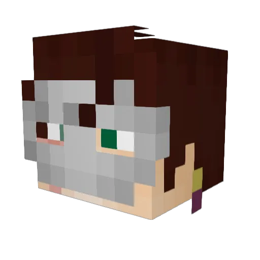 poomonger Minecraft avatar head, 3D render