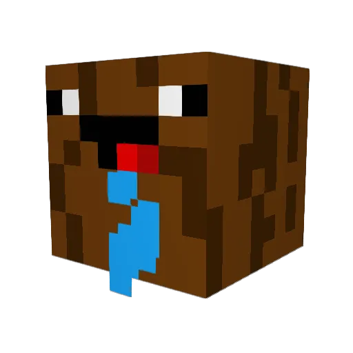 poop_scooper Minecraft avatar head, 3D render