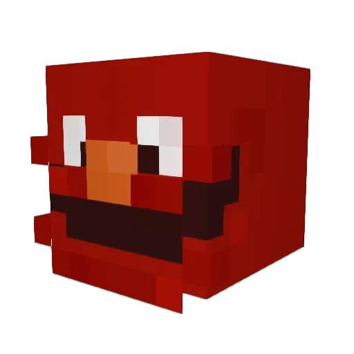 poophaha Minecraft avatar head, 3D render