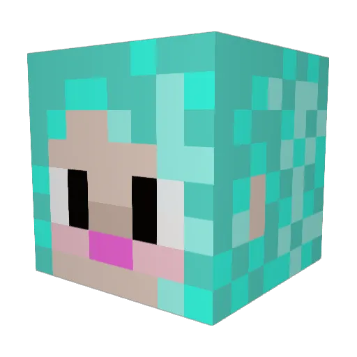 poopiestone Minecraft avatar head, 3D render