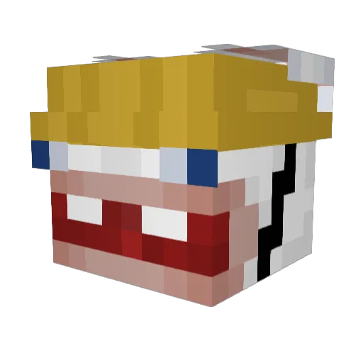 poopity_30 Minecraft avatar head, 3D render