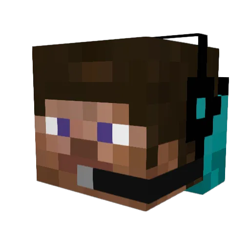pooploser3000 Minecraft avatar head, 3D render