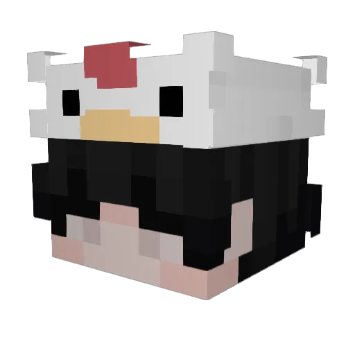 pooploser43 Minecraft avatar head, 3D render