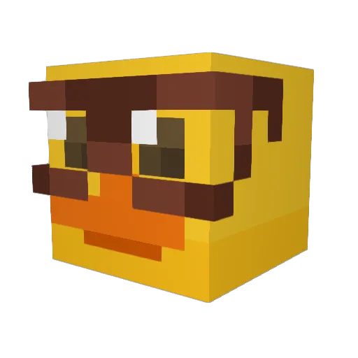 poopolicker Minecraft avatar head, 3D render