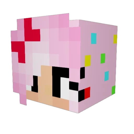 poopoodee Minecraft avatar head, 3D render