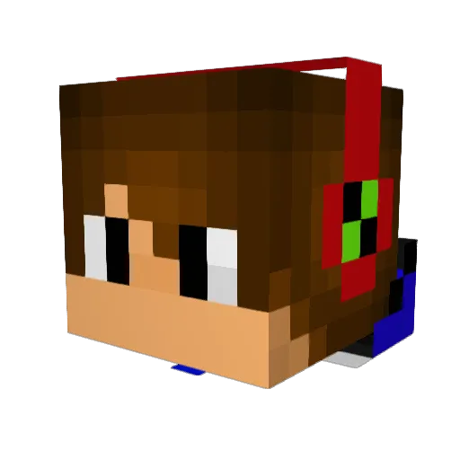 poopoomachu Minecraft avatar head, 3D render