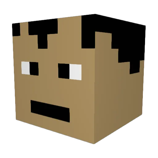 pooppeepoop Minecraft avatar head, 3D render