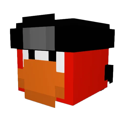 poosteezfr Minecraft avatar head, 3D render