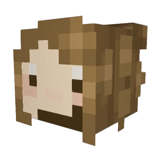 pootain4 Minecraft avatar head, 3D render