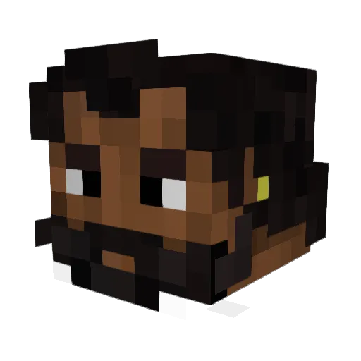 pootal Minecraft avatar head, 3D render