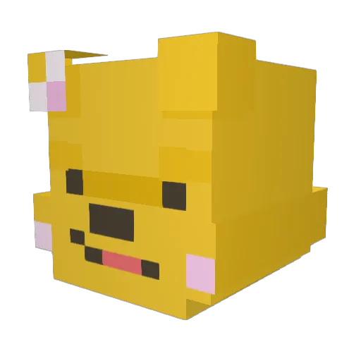 poothey Minecraft avatar head, 3D render