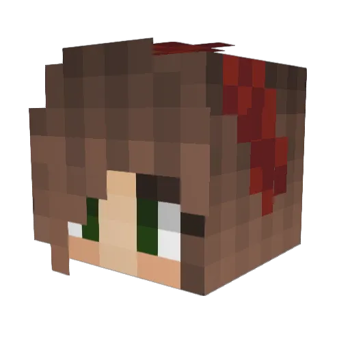 popRoxx_ Minecraft avatar head, 3D render