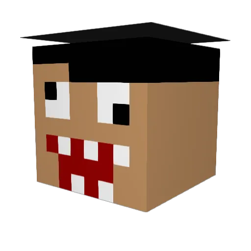 popasmartie Minecraft avatar head, 3D render