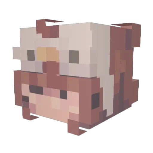 popbelly123 Minecraft avatar head, 3D render
