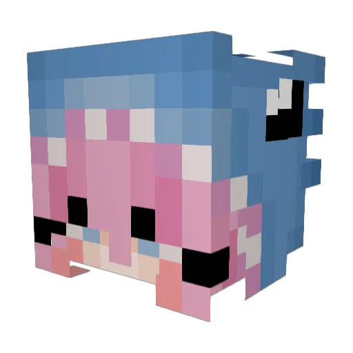 popbob Minecraft avatar head, 3D render