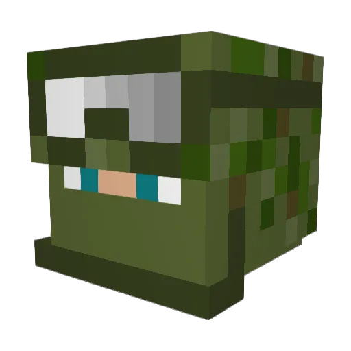 popcorn9098 Minecraft avatar head, 3D render