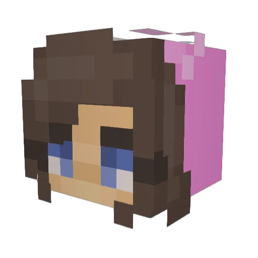 popcorngirl5678 Minecraft avatar head, 3D render