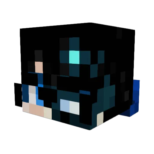 popcornsalty Minecraft avatar head, 3D render