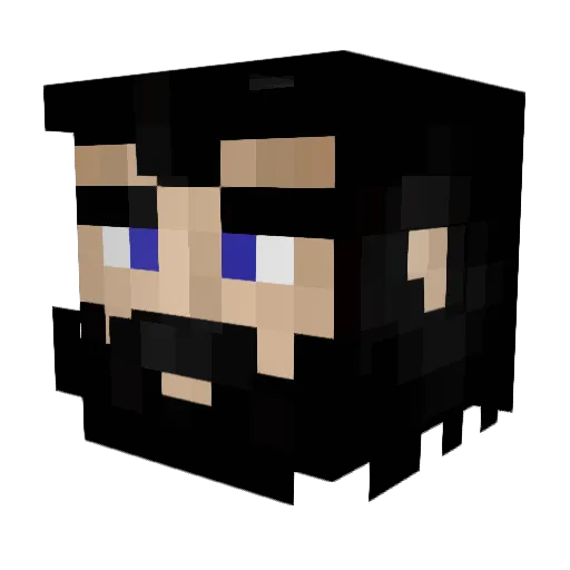 popdrink Minecraft avatar head, 3D render