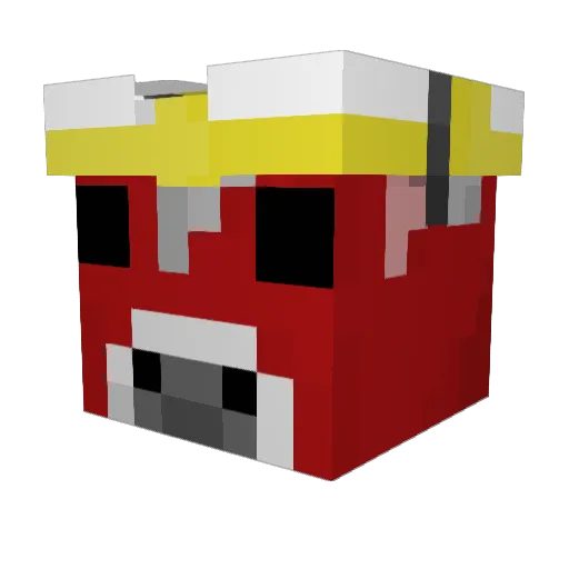 popeai Minecraft avatar head, 3D render