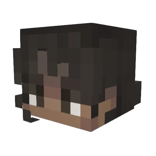 popefranks Minecraft avatar head, 3D render