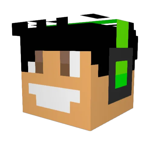 popek100 Minecraft avatar head, 3D render