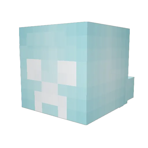 popelnix_ Minecraft avatar head, 3D render