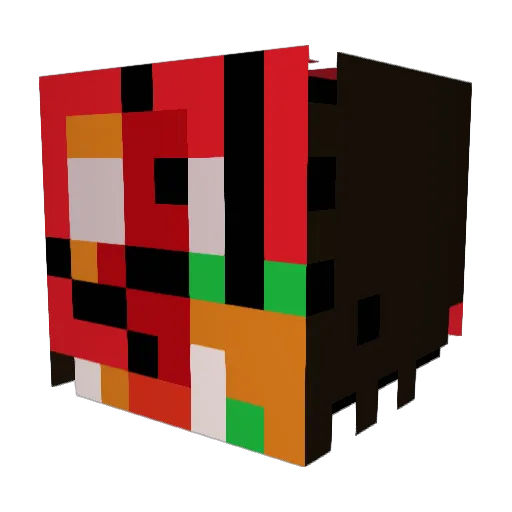 popennie Minecraft avatar head, 3D render