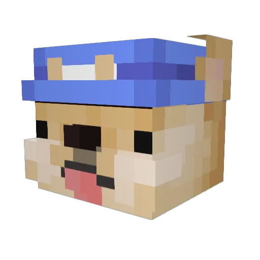popikolam Minecraft avatar head, 3D render