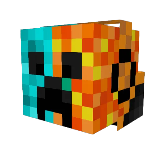 popipu70 Minecraft avatar head, 3D render