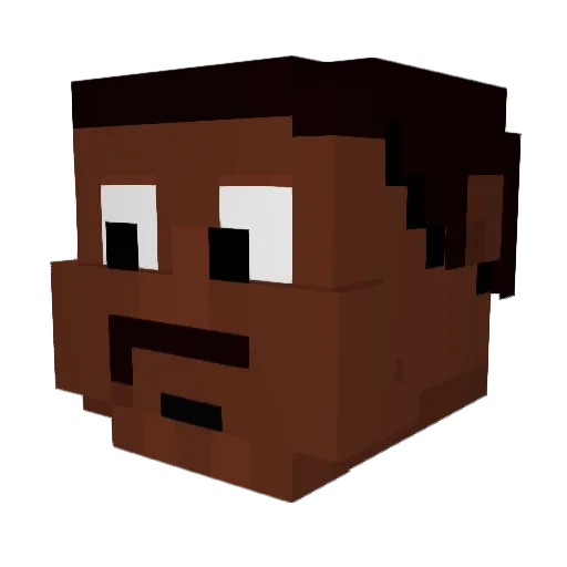 poplikeaboss3 Minecraft avatar head, 3D render