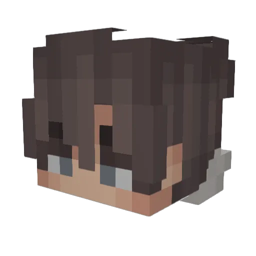 popmybuthy Minecraft avatar head, 3D render