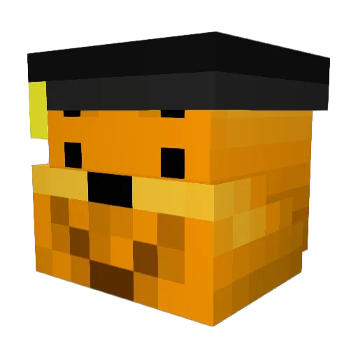 popo0906 Minecraft avatar head, 3D render