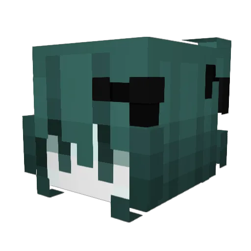 popo0e Minecraft avatar head, 3D render