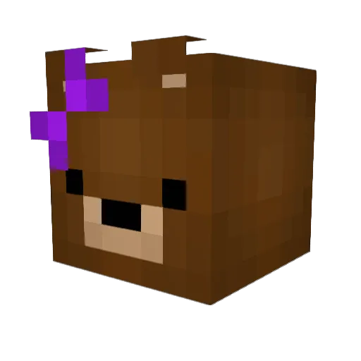 popo1089 Minecraft avatar head, 3D render
