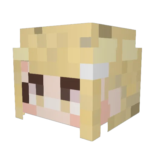 popochan777 Minecraft avatar head, 3D render