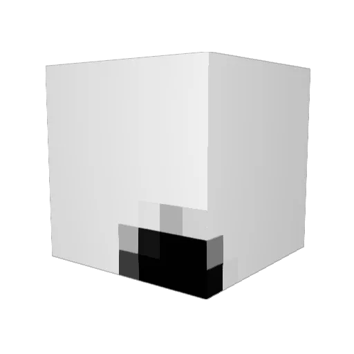 popochu1 Minecraft avatar head, 3D render