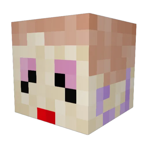 popocici Minecraft avatar head, 3D render
