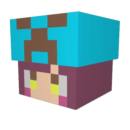 popokosz Minecraft avatar head, 3D render