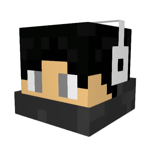 popol98 Minecraft avatar head, 3D render