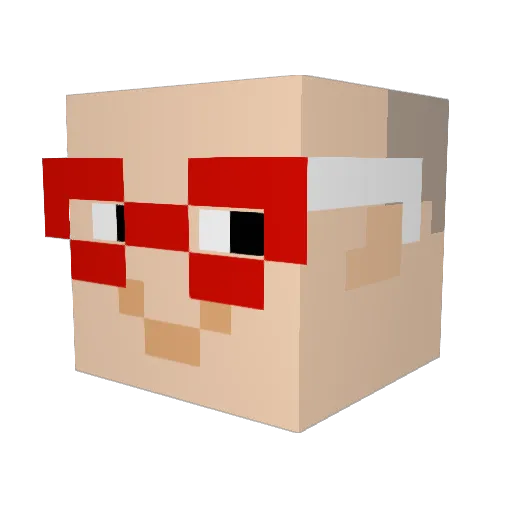 popolinoo Minecraft avatar head, 3D render