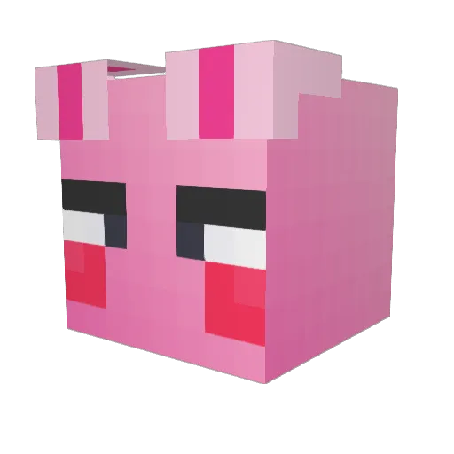 poposora7 Minecraft avatar head, 3D render