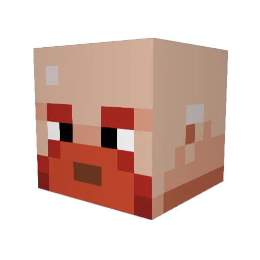 popottefr Minecraft avatar head, 3D render