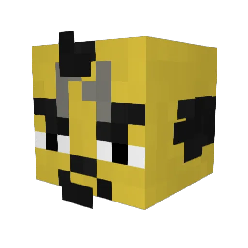 poppadum Minecraft avatar head, 3D render