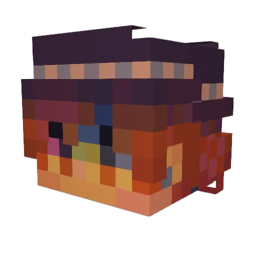 popper01 Minecraft avatar head, 3D render