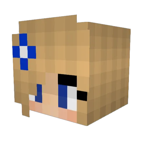 poppet50 Minecraft avatar head, 3D render